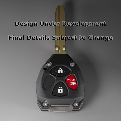 Toyota 4 button key fob shell replacement for 4Runner Rav4 Yaris Matrix Scion XB Front View