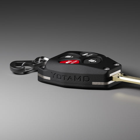 Side View of Toyota 4 button key fob shell replacement kit for Corolla, Camry, Avalon