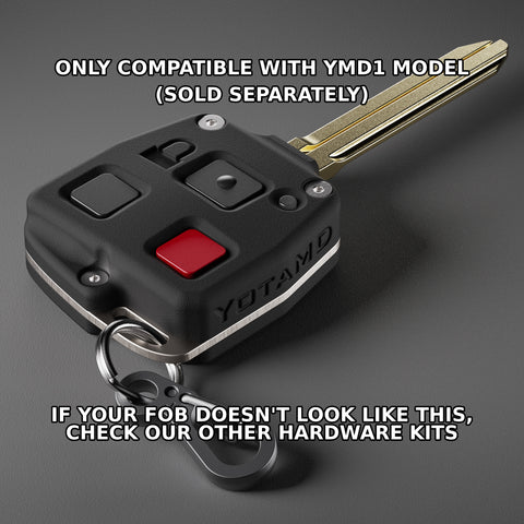 Image of YMD1 fob compatible with this hardware kit. If your YotaMD fob doesn't look like this it is not compatible.