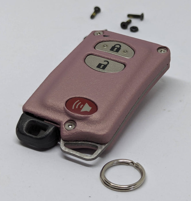 Titanium Toyota Keyless Start Kit (3-Button with PANIC) in color pink
