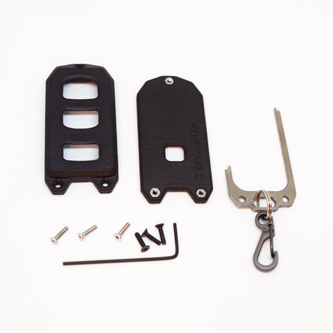 All parts included in the YMD5 - 3 Button Front Kit