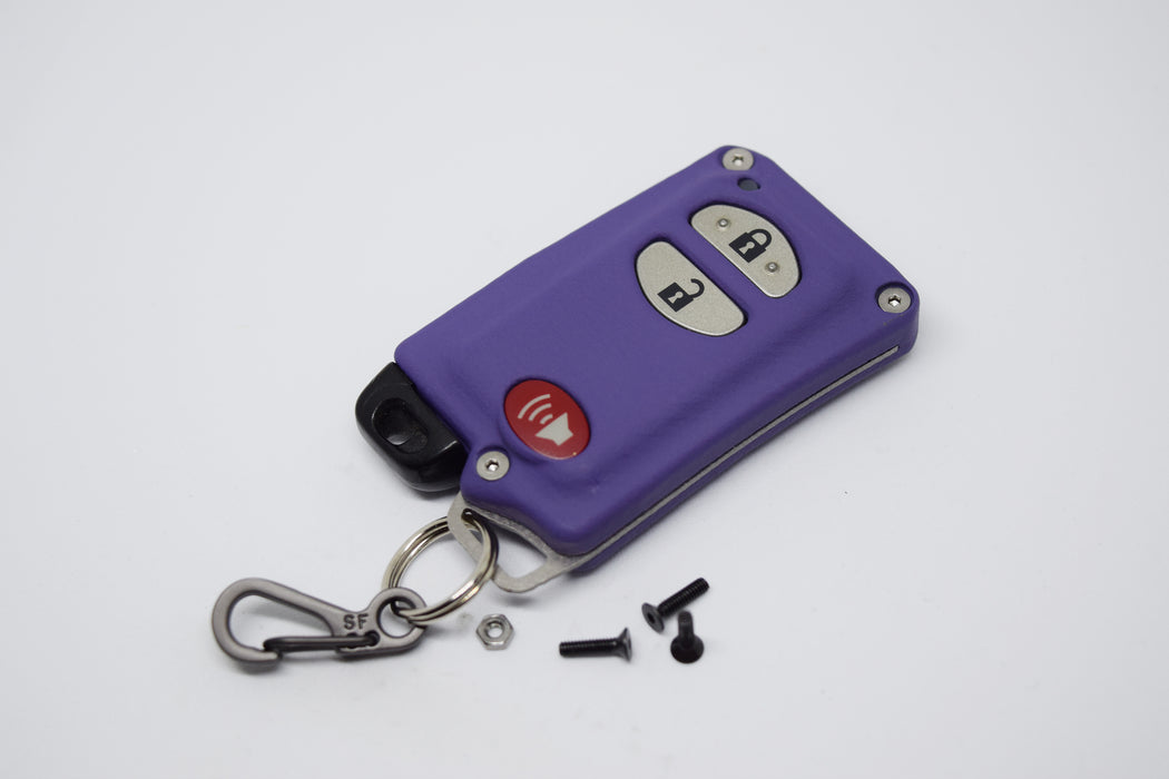 Titanium Toyota Keyless Start Kit (3-Button with PANIC) in color Purple