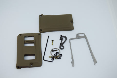 3-Button Titanium Banded Key Fob Kit in Color Brown