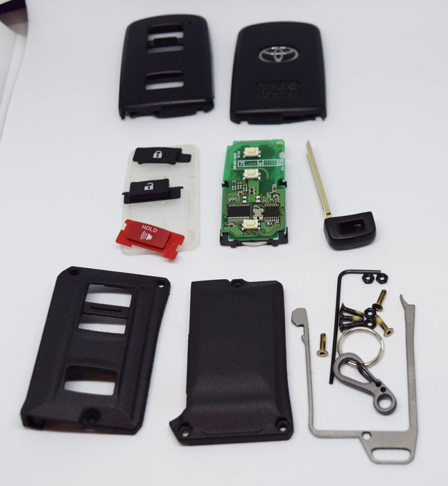 3-Button Titanium Banded Key Fob Kit in Color Black (Parts)