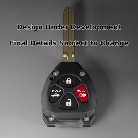 Toyota 4 button key fob shell replacement for Corolla Camry Avalon Front View
