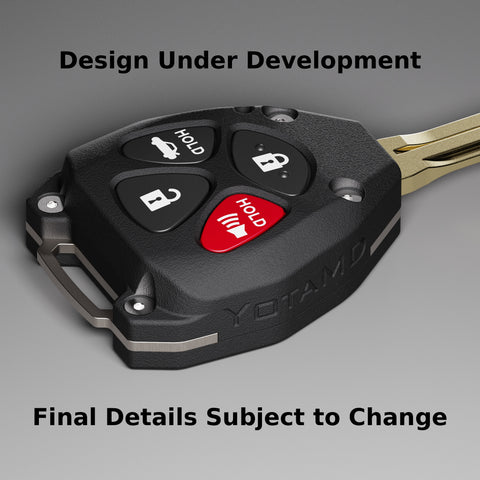 Toyota 4 button key fob shell replacement for Corolla Camry Avalon Side View