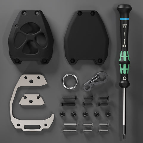 Included components for Toyota 3 button key fob shell replacement kit for 4Runner, Rav4, Yaris, Matrix, Scion XB