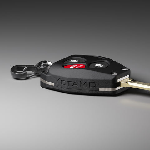 Side view of Toyota 3 button key fob shell replacement kit for 4Runner, Rav4, Yaris, Matrix, Scion XB