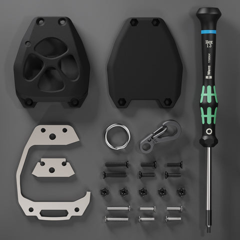 Included components for Toyota 4 button key fob shell replacement kit for Corolla, Camry, Avalon