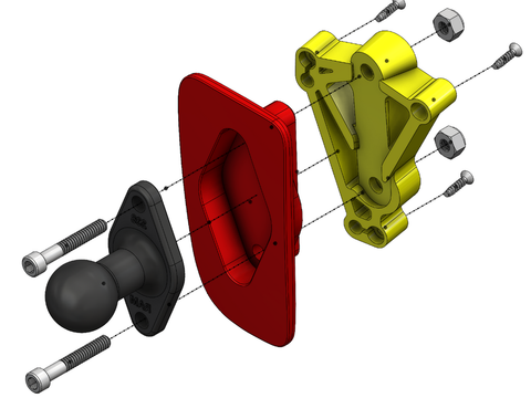 M2V2 (HAZARD / CDL LOCATION) Ram Ball Mount - Now available directly from YotaMD!