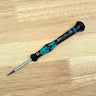 Wera Kraftform Micro 1.3mm screwdriver shown at an angle