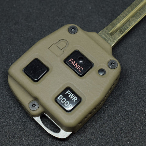 Key Fob Repair Upgrade Kit for Titanium Lexus Toyota in color Brown with PANIC