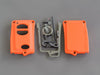 Titanium Toyota Keyless Start Kit (3-Button with PANIC) in color Orange